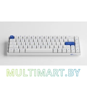 Клавиатура Akko 3068B Plus White & Blue (Akko CS Jelly Pink) картинка 2